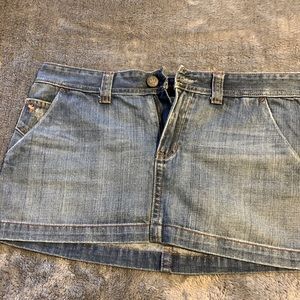 Jean mini skirt